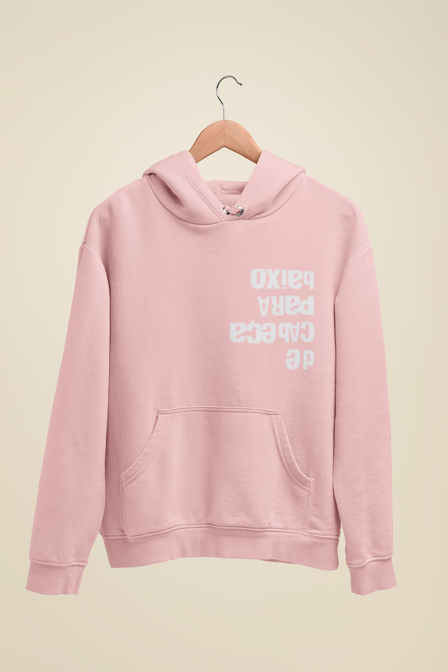 Moletom Canguru Capuz De Cabeça Para Baixo