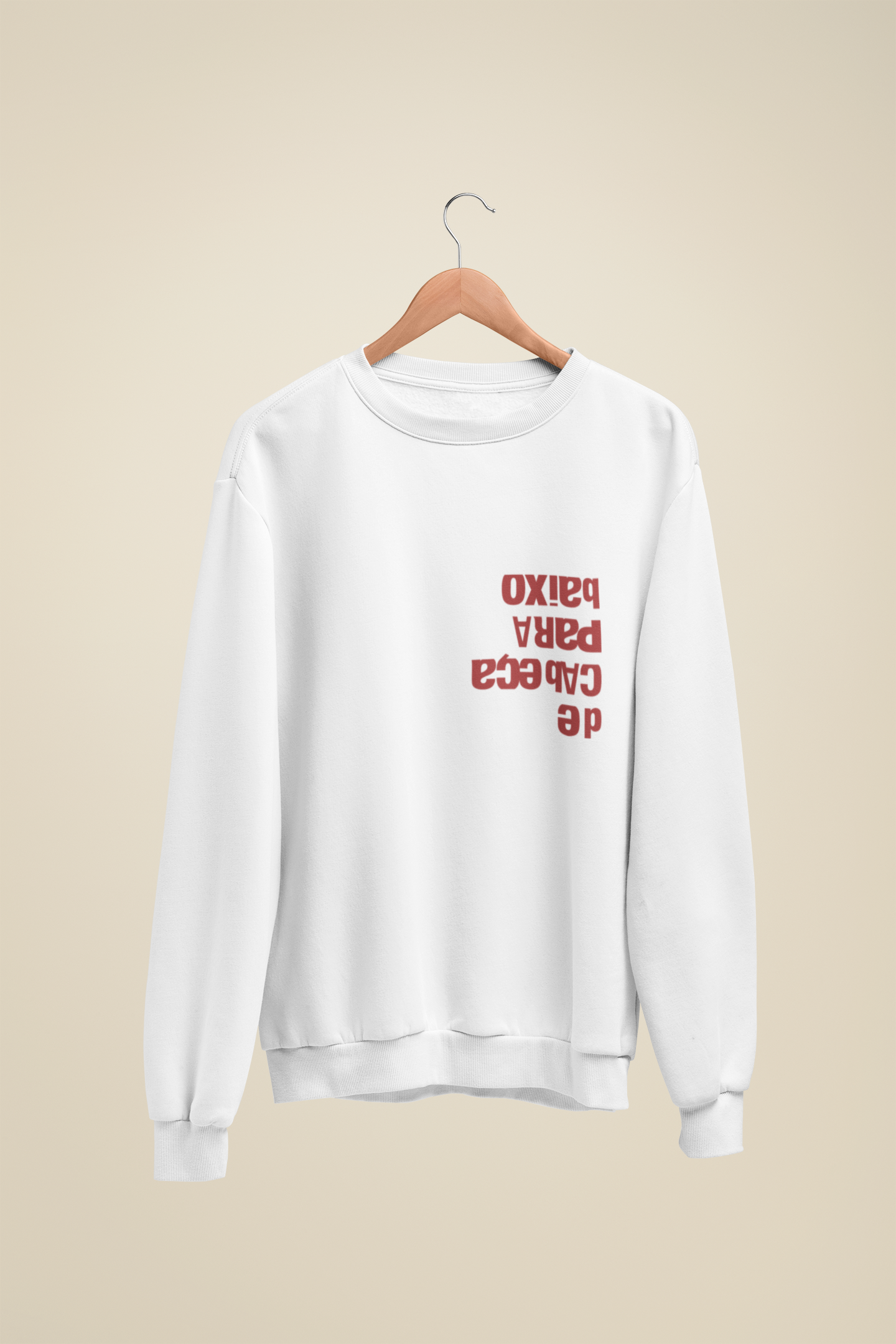 Moletom Básico De Cabeça Para Baixo