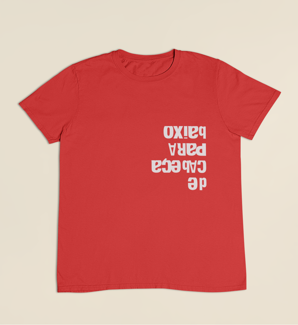 Camiseta Infantil 4 a 9 anos De Cabeça Para Baixo