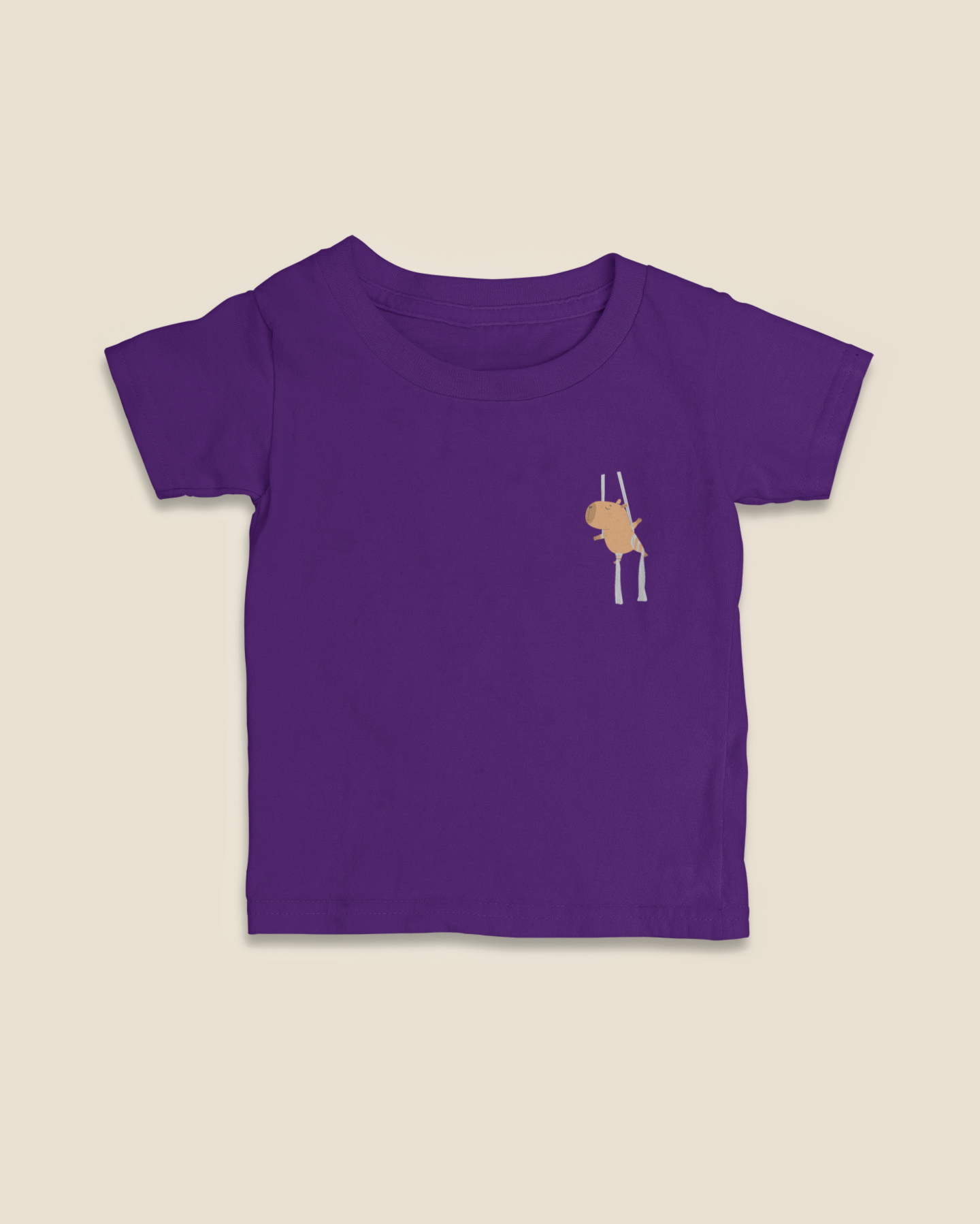 Camiseta Infantil 0 a 3 anos Capivara Tecido