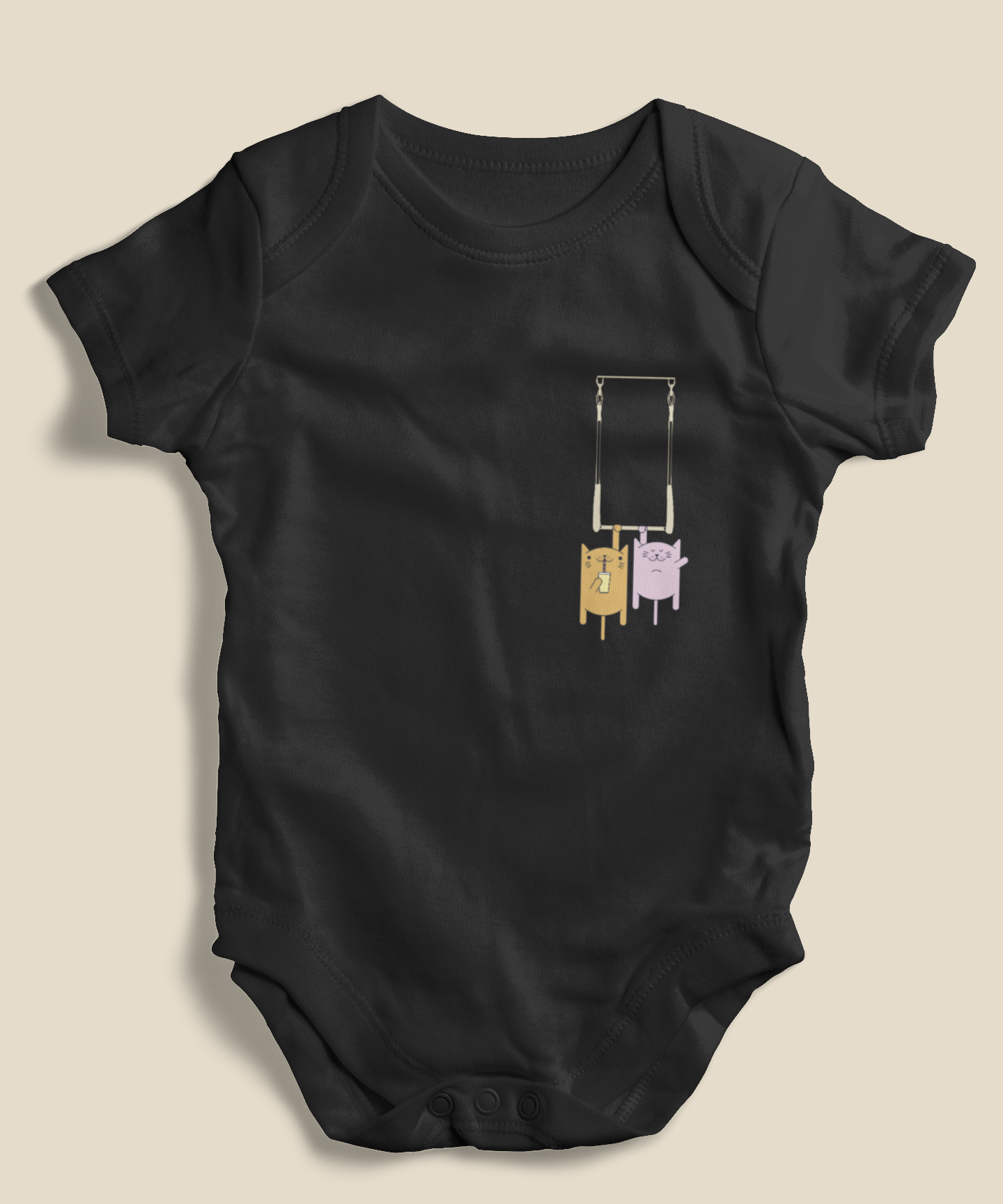 Body Bebê 0 a 1 ano Gatos Trapezistas