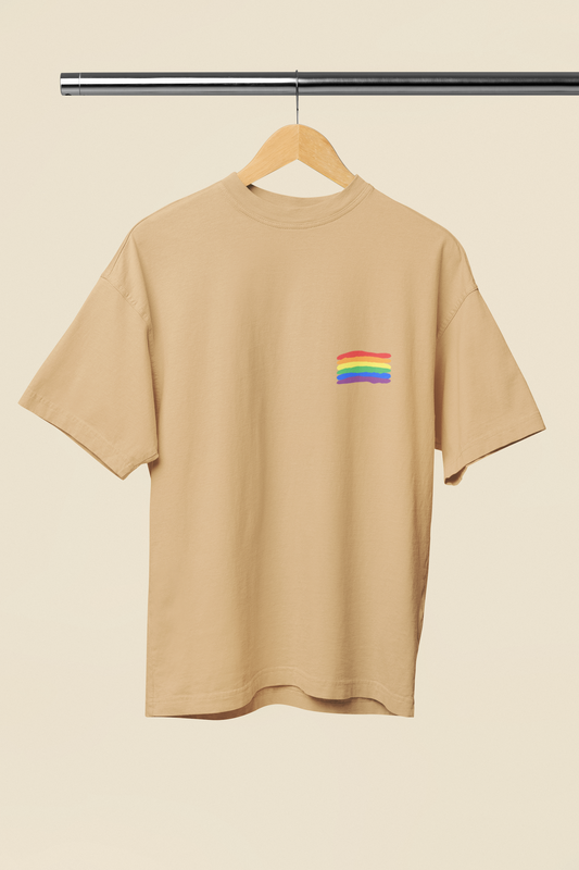 Camiseta Oversized Bandeira LGBT+
