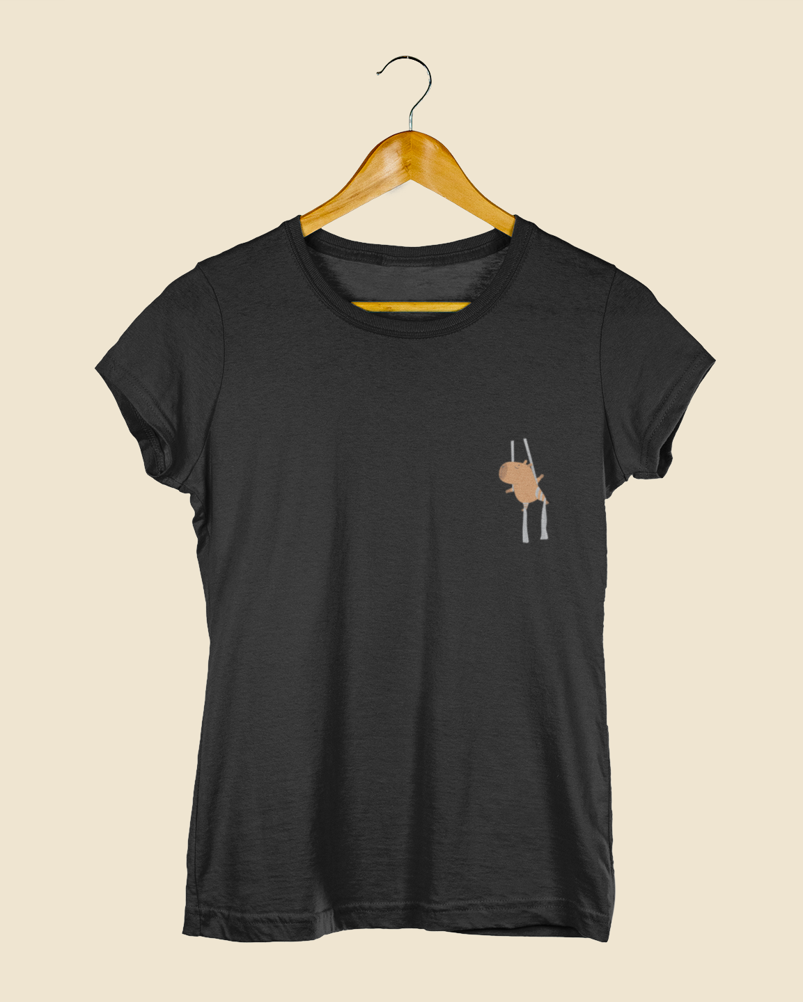 Camiseta Baby Look Capivara Tecido