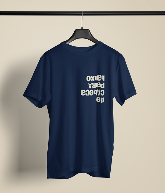 Camiseta Básica De Cabeça Para Baixo