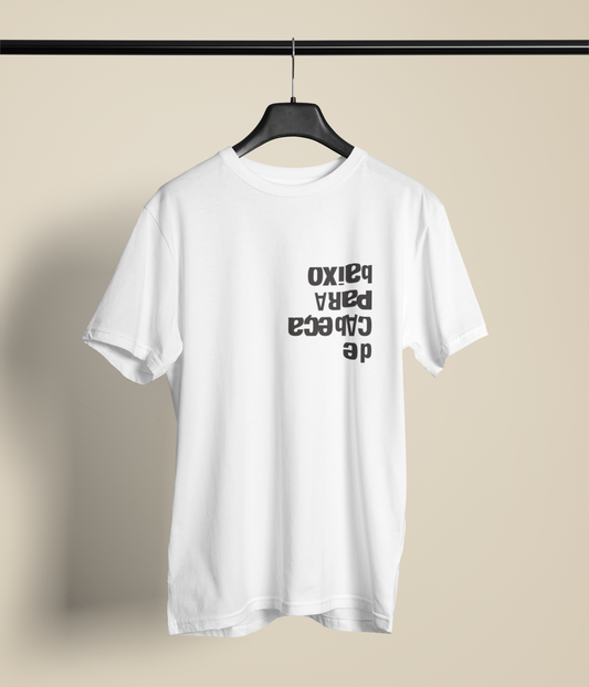 Camiseta Básica De Cabeça Para Baixo