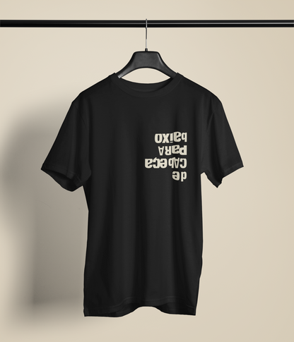 Camiseta Básica De Cabeça Para Baixo