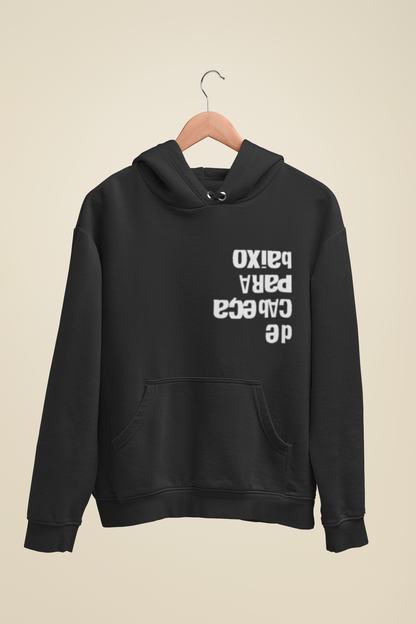 Moletom Canguru Capuz De Cabeça Para Baixo