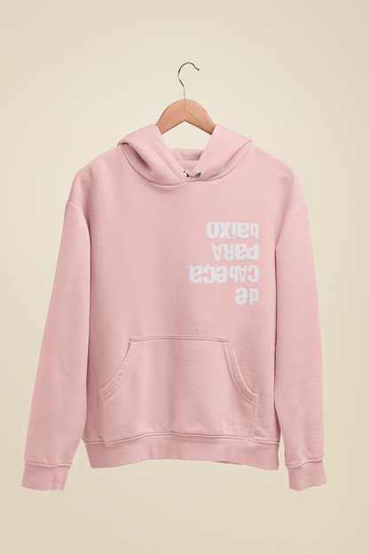 Moletom Canguru Capuz De Cabeça Para Baixo