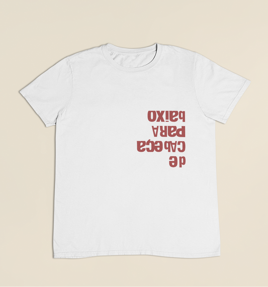 Camiseta Infantil 4 a 9 anos De Cabeça Para Baixo