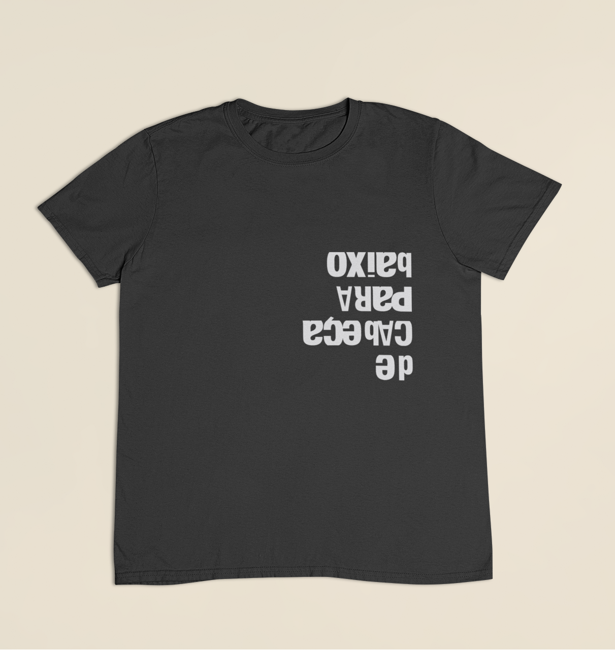 Camiseta Infantil 4 a 9 anos De Cabeça Para Baixo