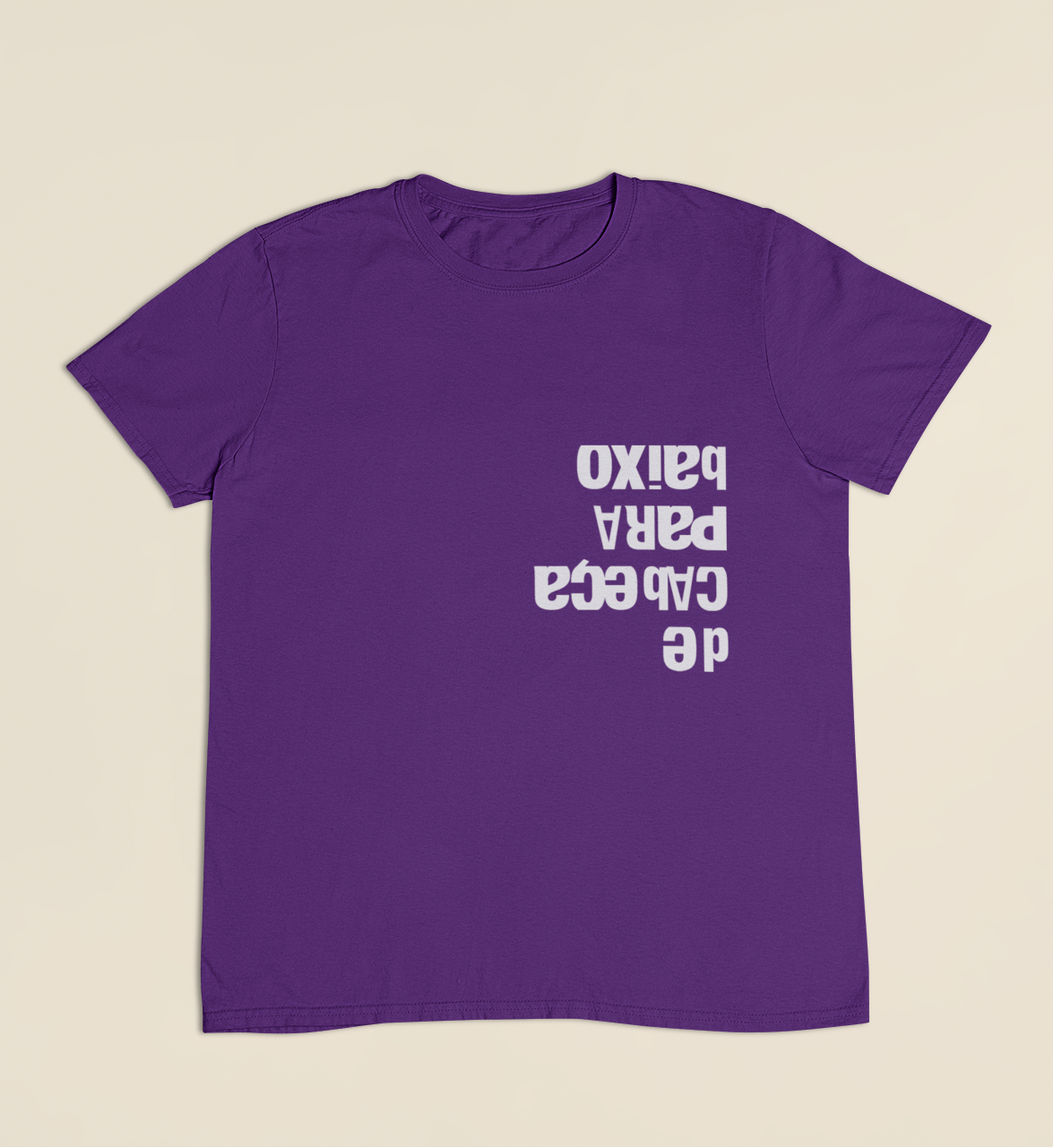 Camiseta Infantil 4 a 9 anos De Cabeça Para Baixo