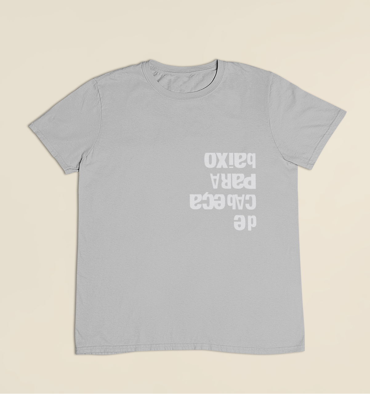 Camiseta Infantil 4 a 9 anos De Cabeça Para Baixo