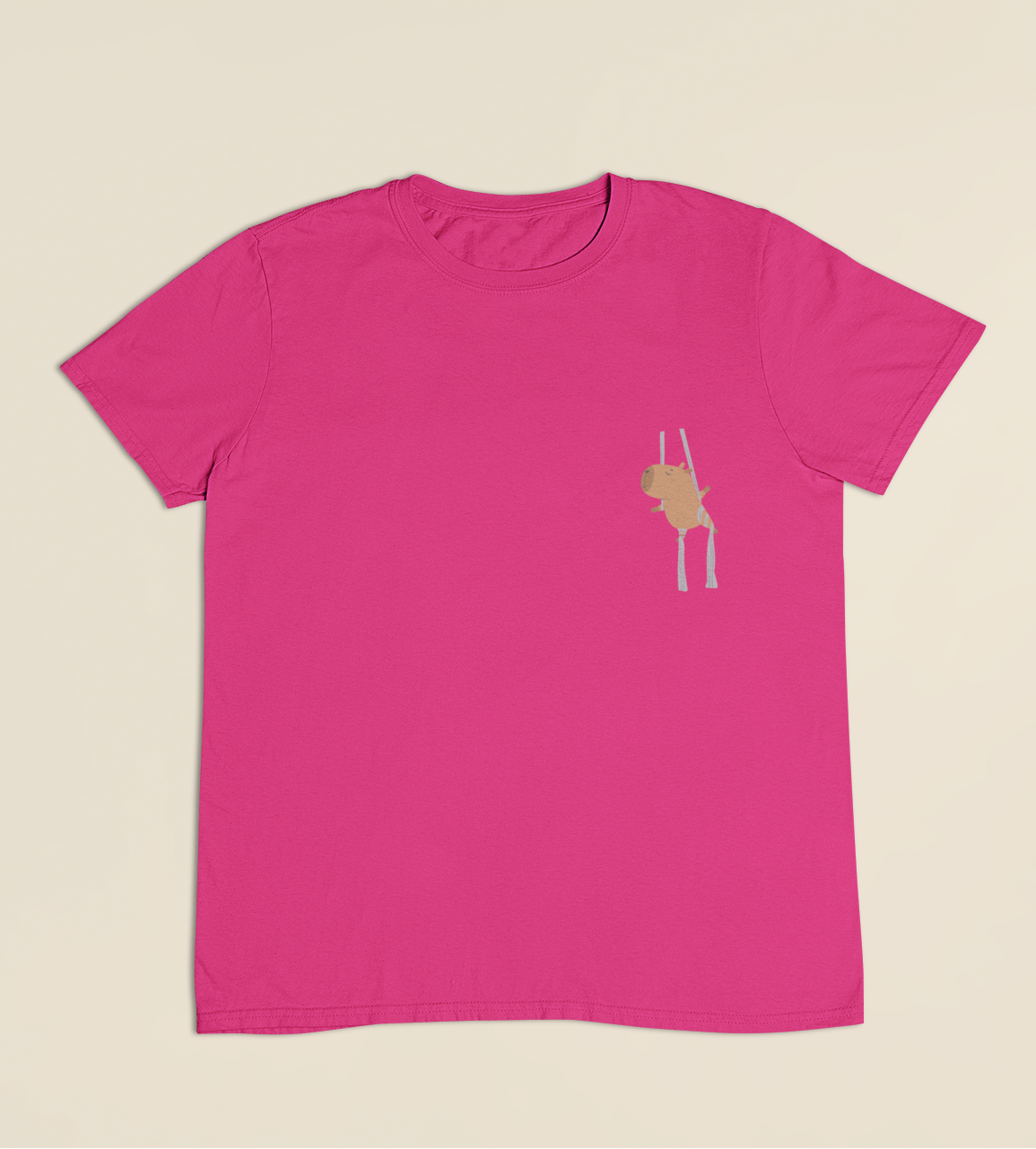 Camiseta Infantil 4 a 9 anos Capivara Tecido