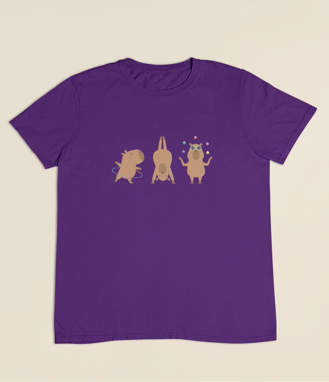 Camiseta Infantil 4 a 9 anos Capivaras Solo