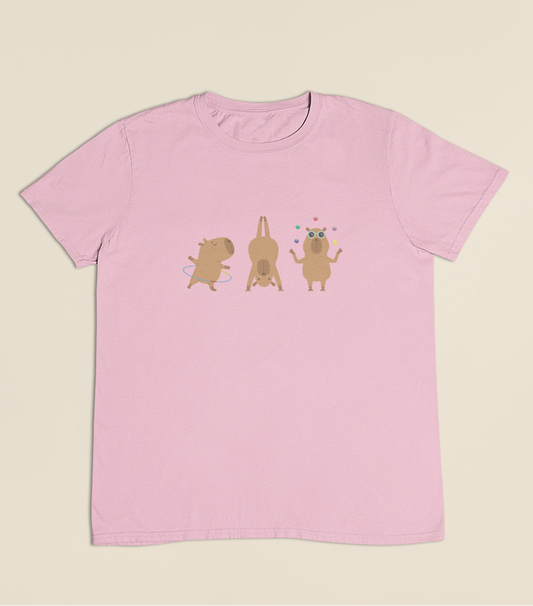 Camiseta Infantil 4 a 9 anos Capivaras Solo