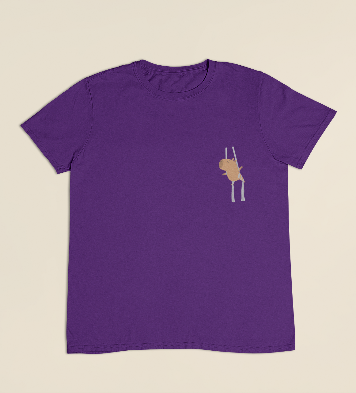 Camiseta Infantil 4 a 9 anos Capivara Tecido