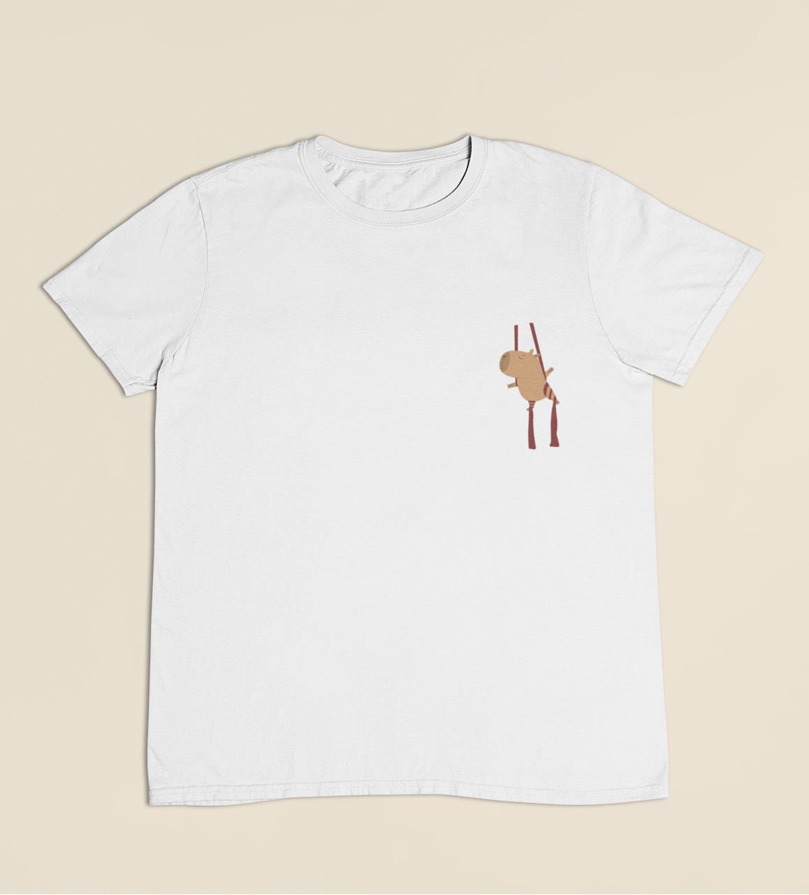 Camiseta Infantil 4 a 9 anos Capivara Tecido