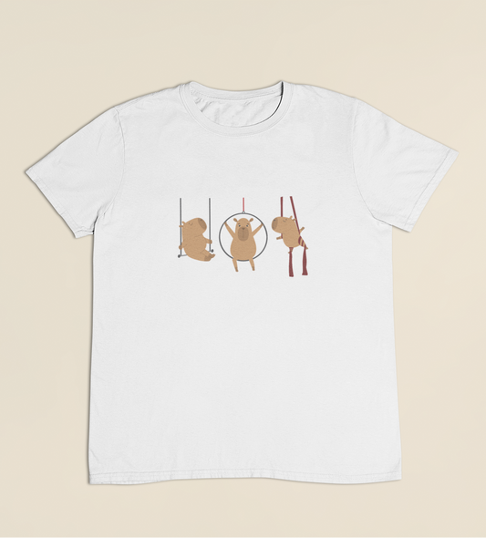 Camiseta Infantil 4 a 9 anos Capivaras Aéreos