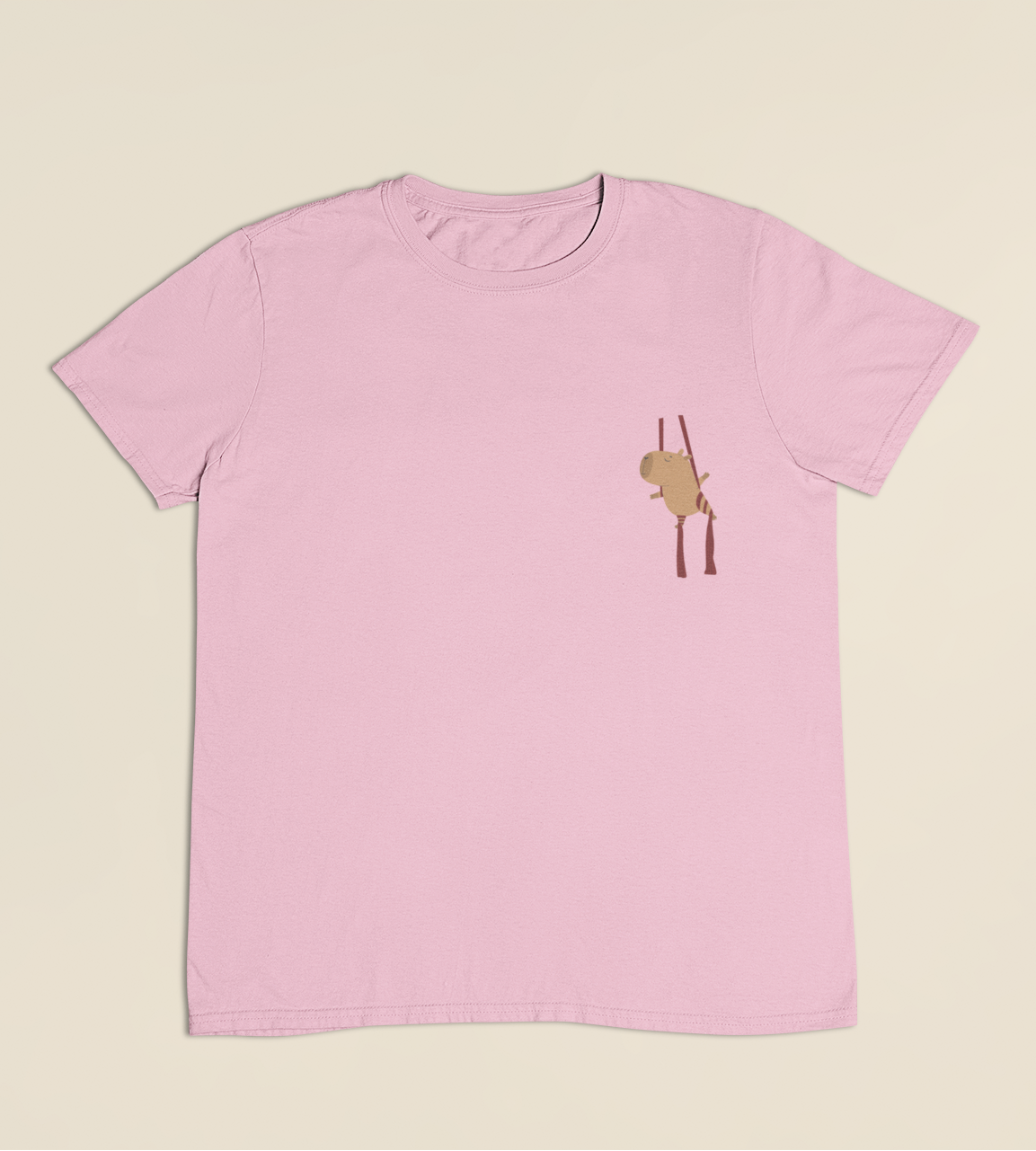Camiseta Infantil 4 a 9 anos Capivara Tecido