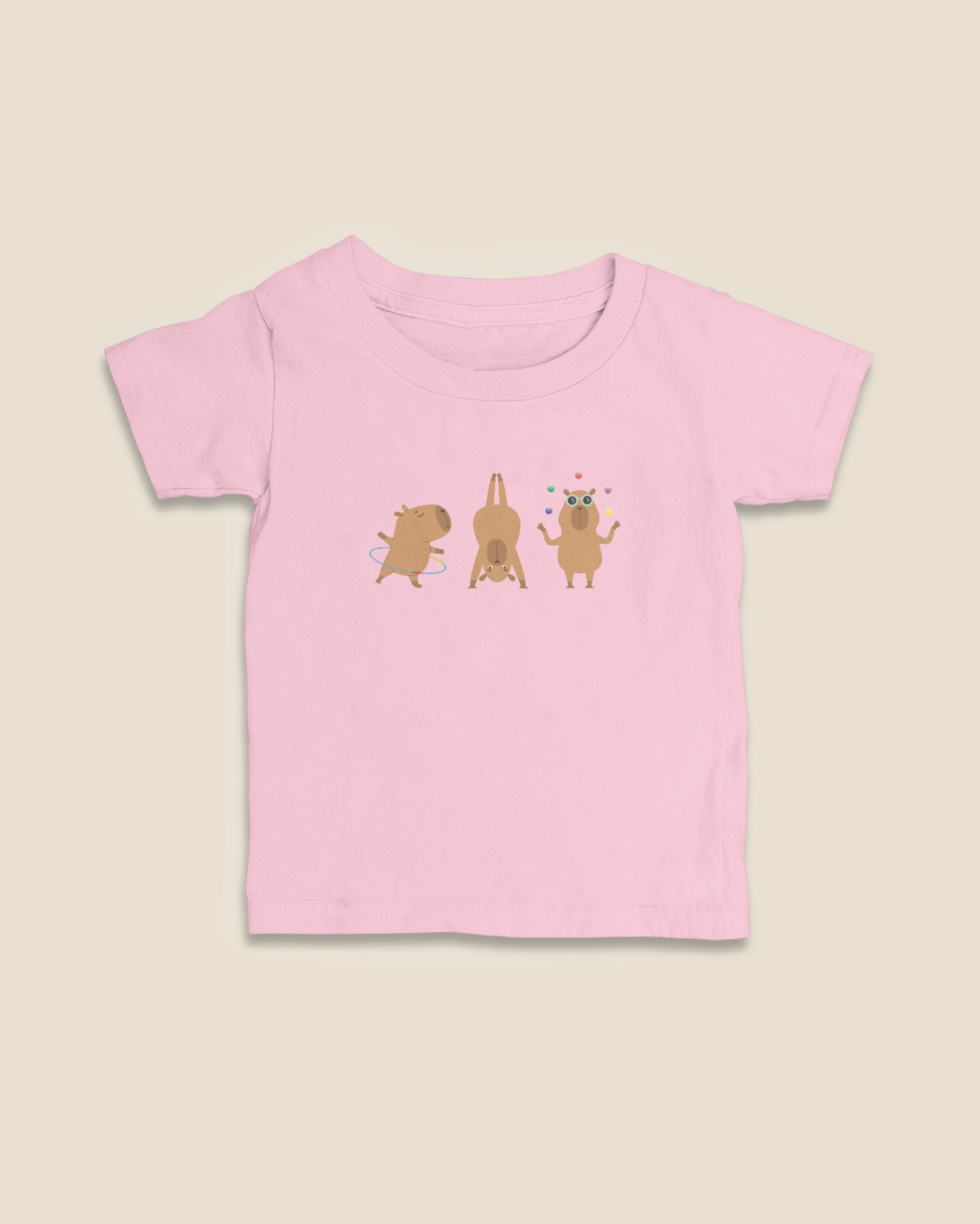 Camiseta Infantil 0 a 3 anos Capivaras Solo
