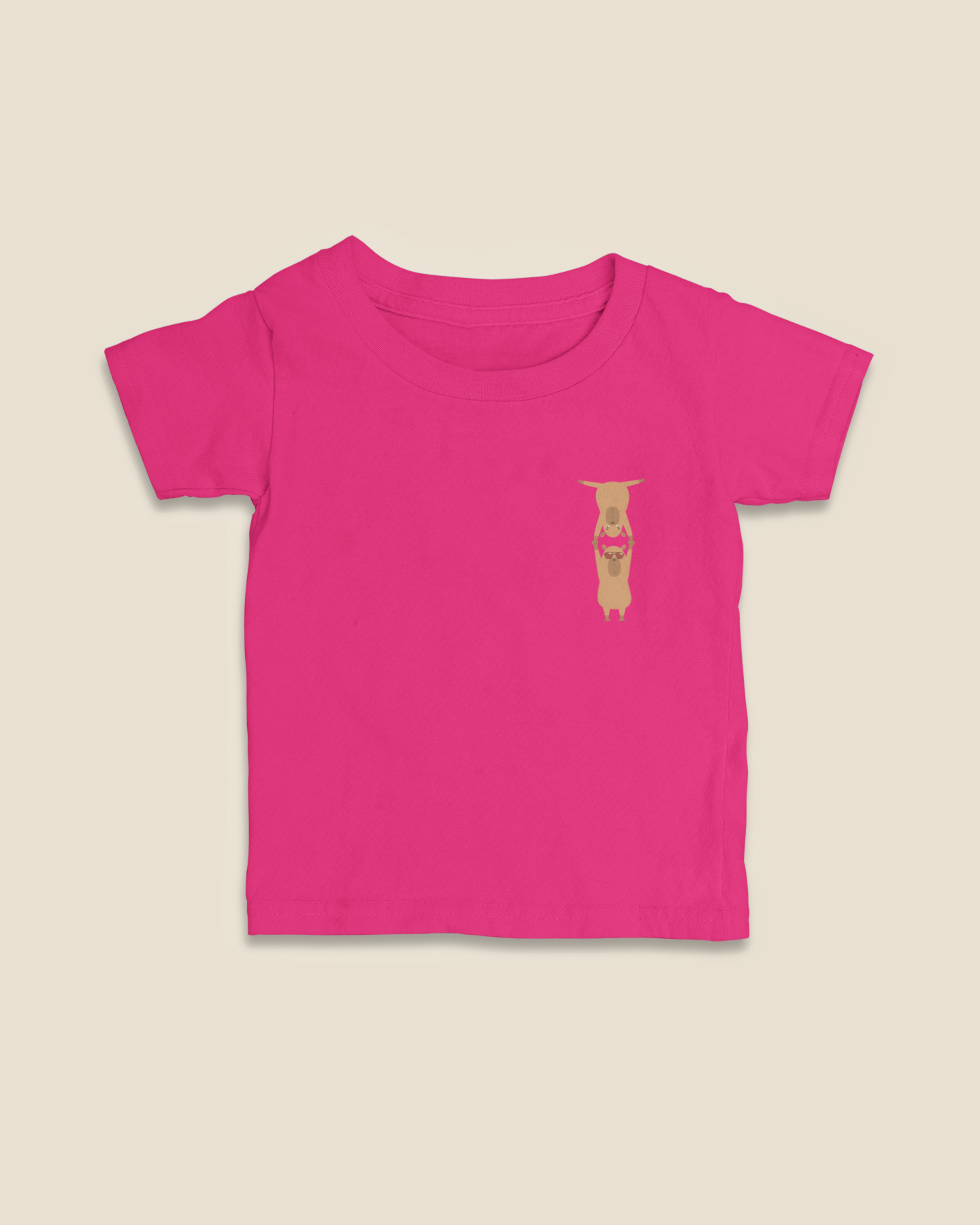 Camiseta Infantil 0 a 3 anos Capivaras Mão a Mão