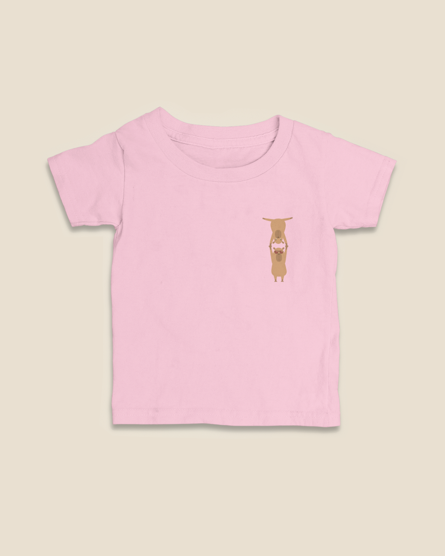 Camiseta Infantil 0 a 3 anos Capivaras Mão a Mão