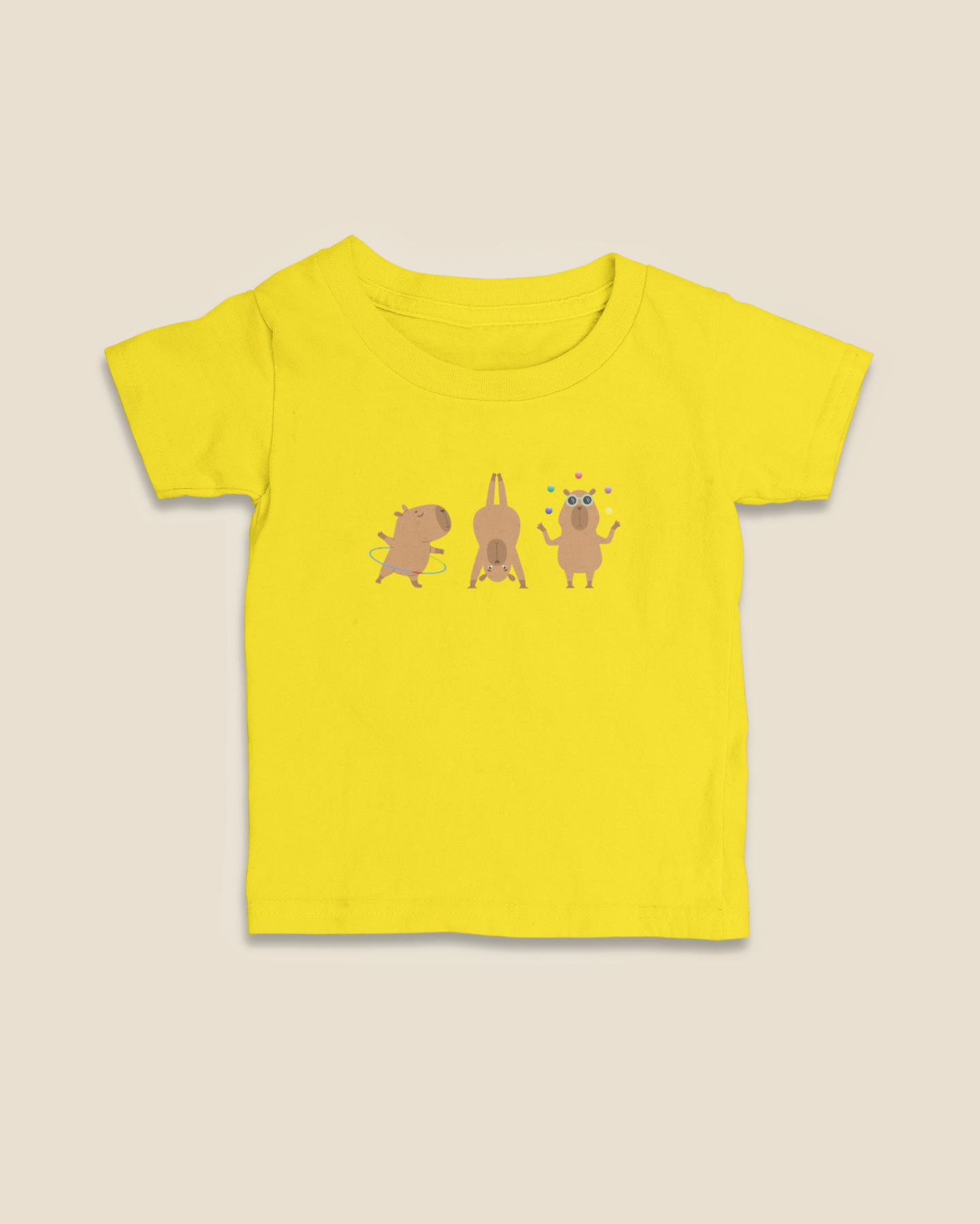 Camiseta Infantil 0 a 3 anos Capivaras Solo
