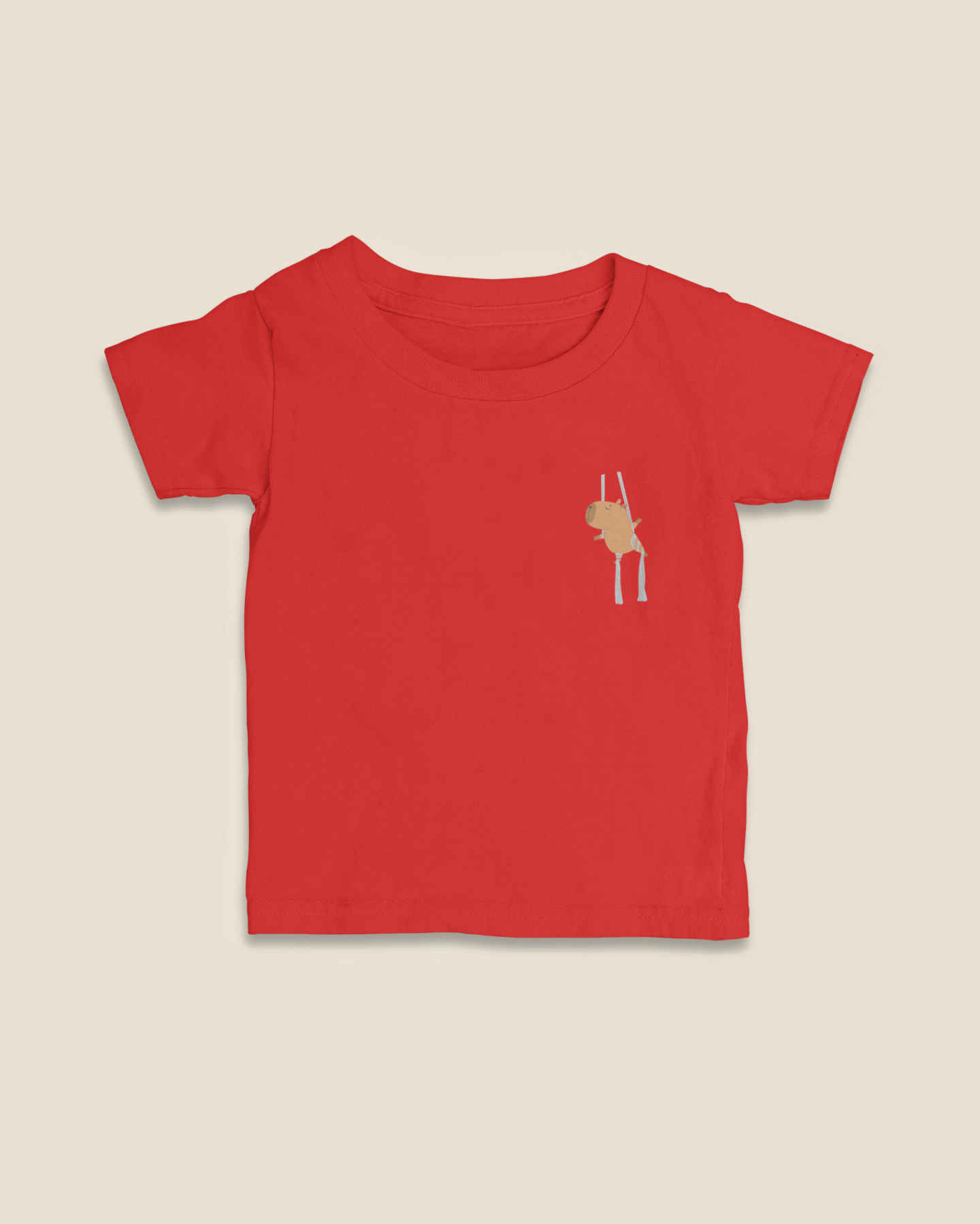 Camiseta Infantil 0 a 3 anos Capivara Tecido