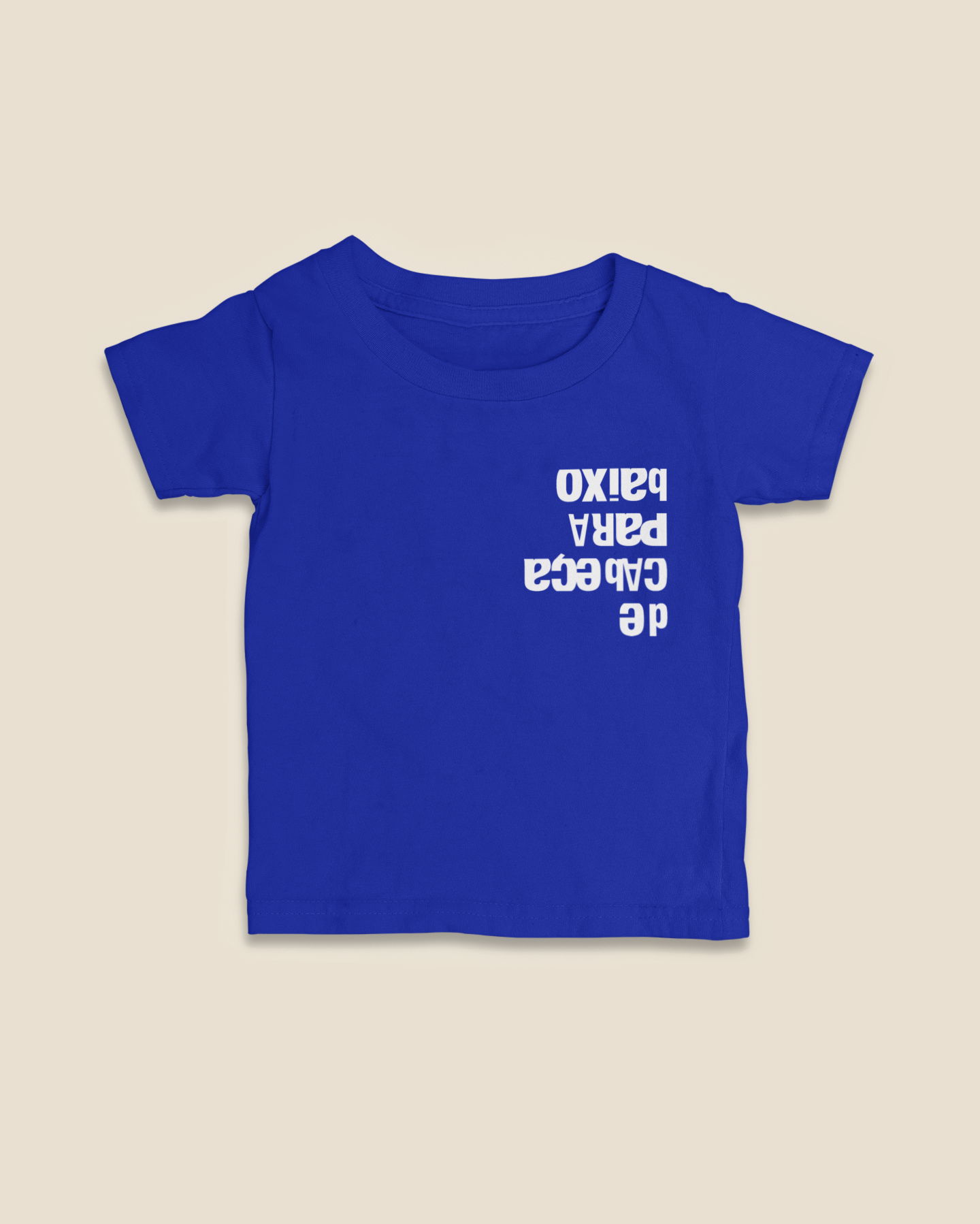 Camiseta Infantil 0 a 3 anos De Cabeça Para Baixo