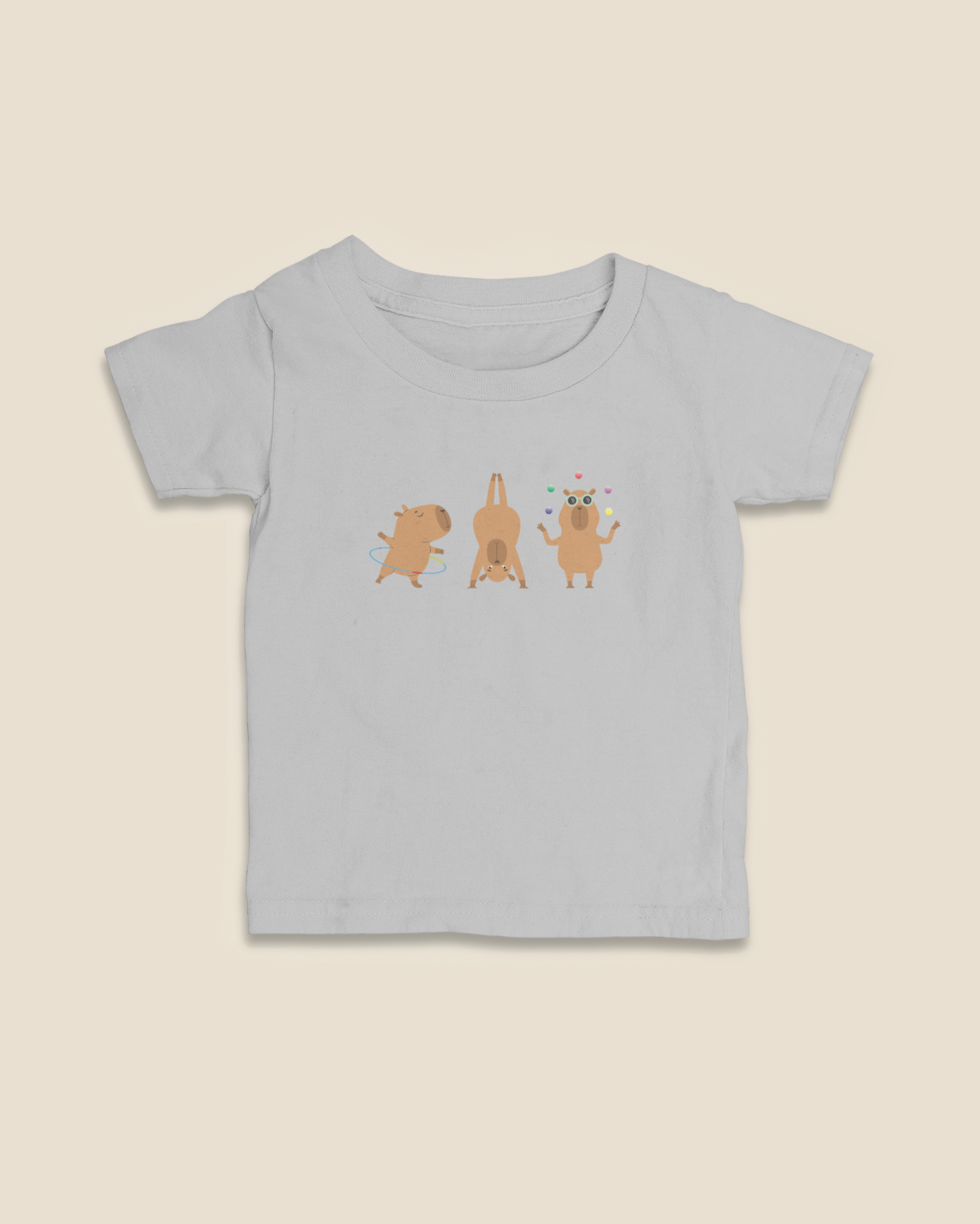 Camiseta Infantil 0 a 3 anos Capivaras Solo