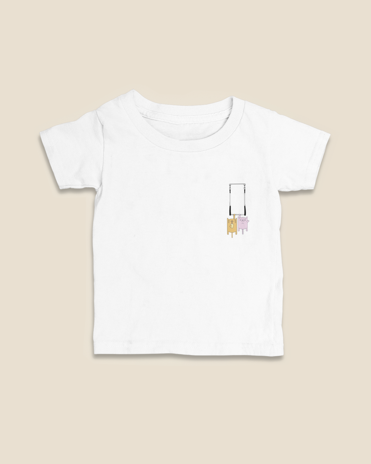 Camiseta Infantil 0 a 3 anos Gatos Trapezistas