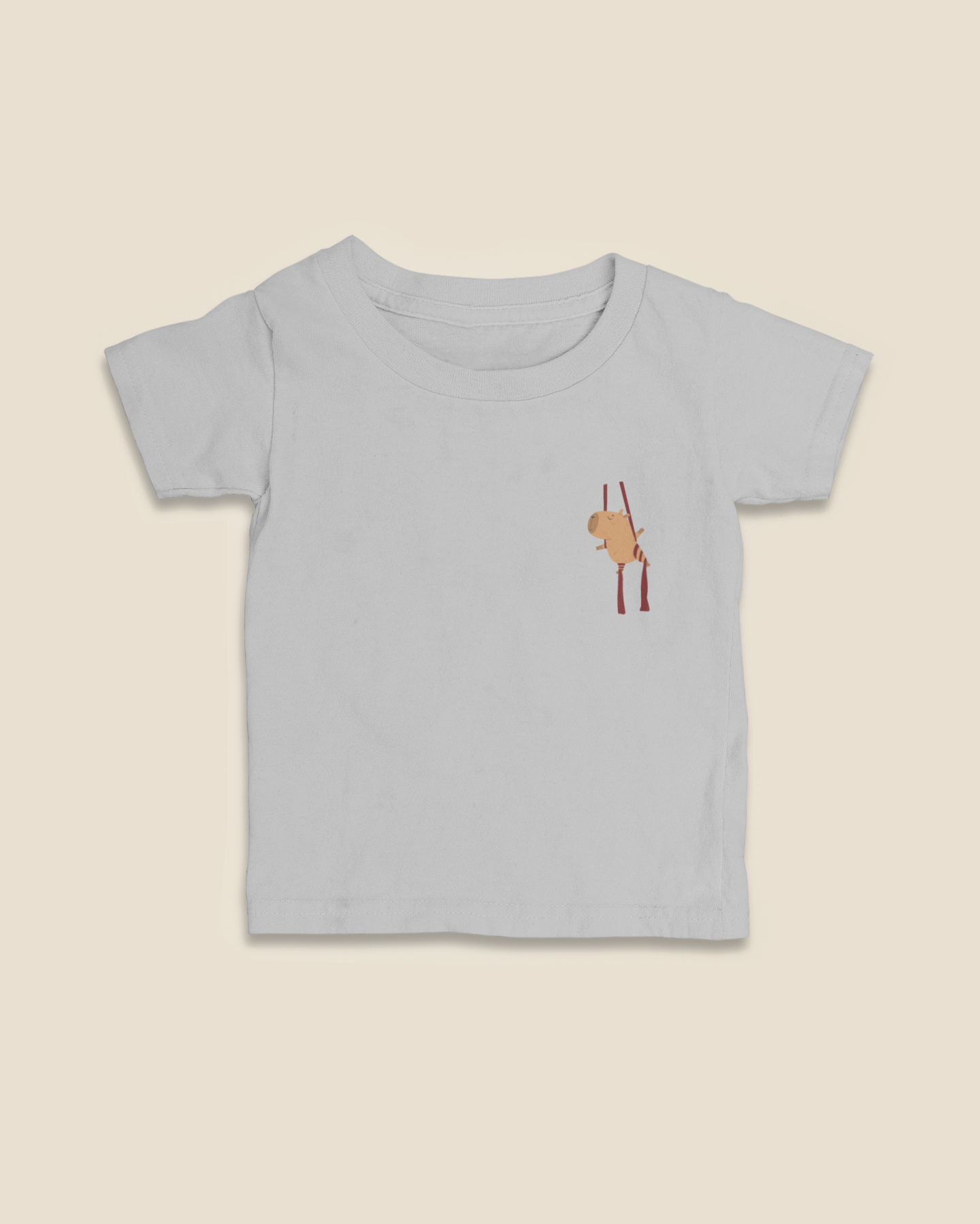 Camiseta Infantil 0 a 3 anos Capivara Tecido