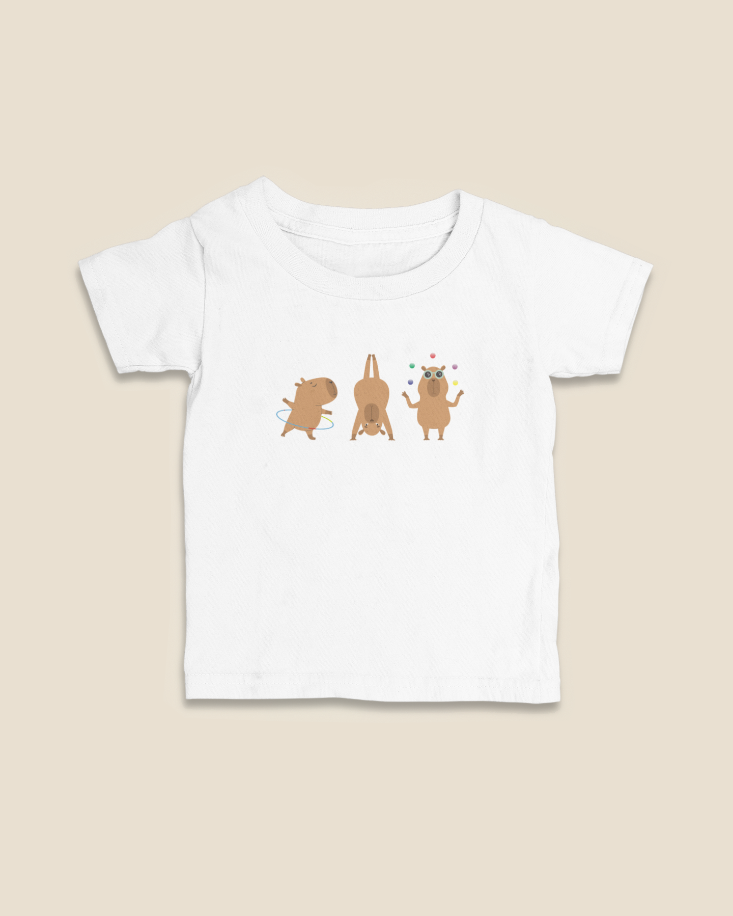Camiseta Infantil 0 a 3 anos Capivaras Solo