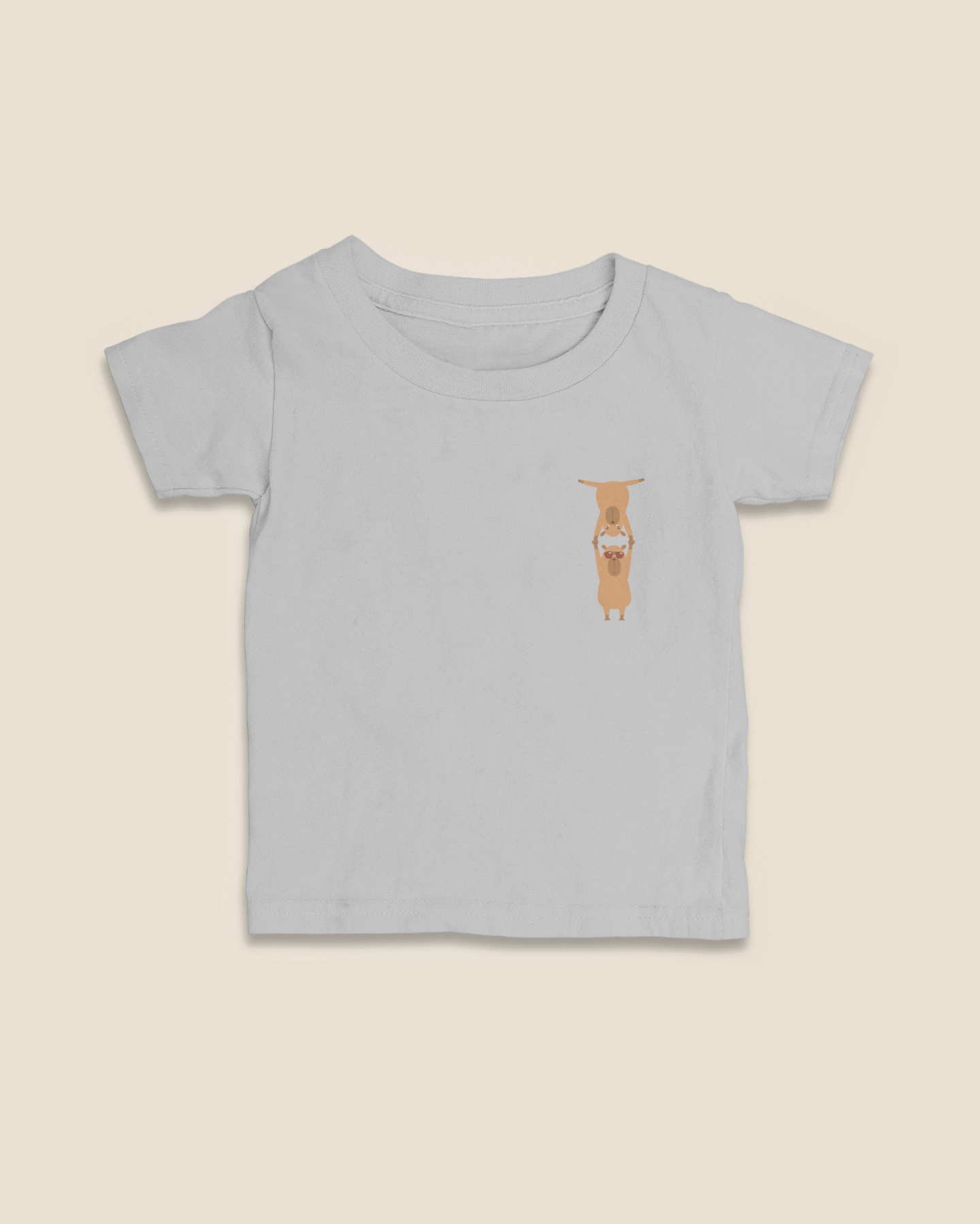 Camiseta Infantil 0 a 3 anos Capivaras Mão a Mão