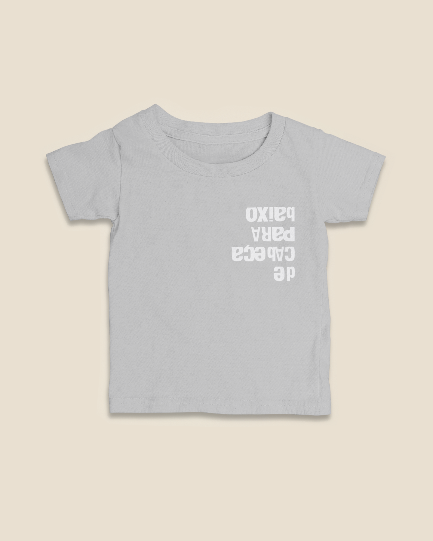 Camiseta Infantil 0 a 3 anos De Cabeça Para Baixo