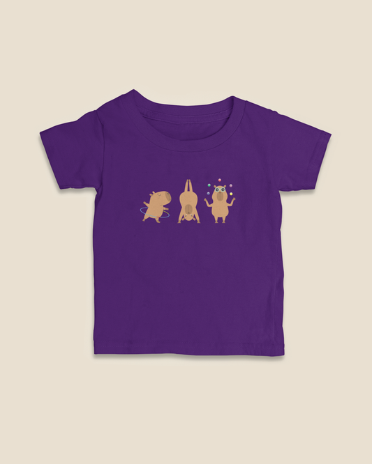Camiseta Infantil 0 a 3 anos Capivaras Solo