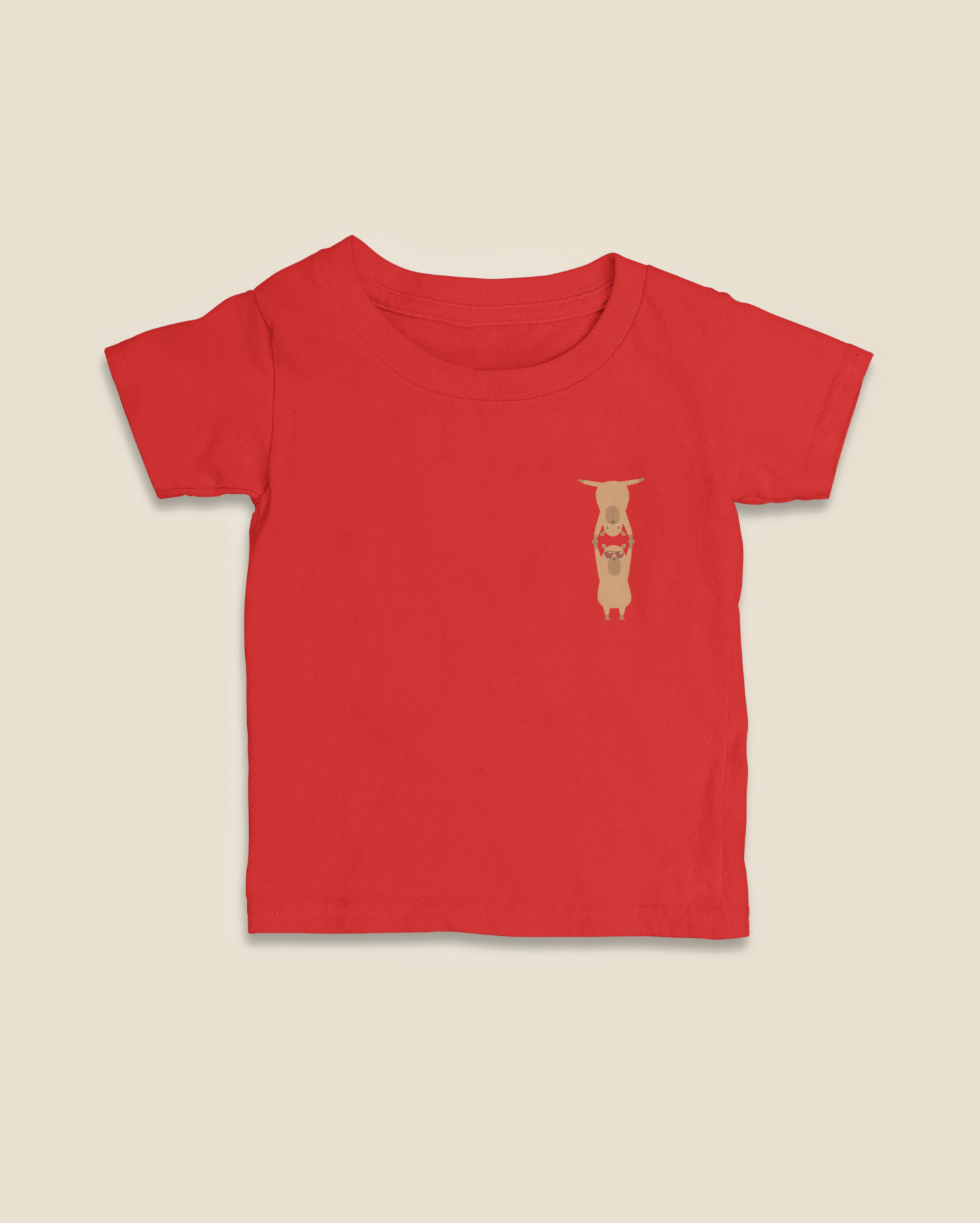 Camiseta Infantil 0 a 3 anos Capivaras Mão a Mão