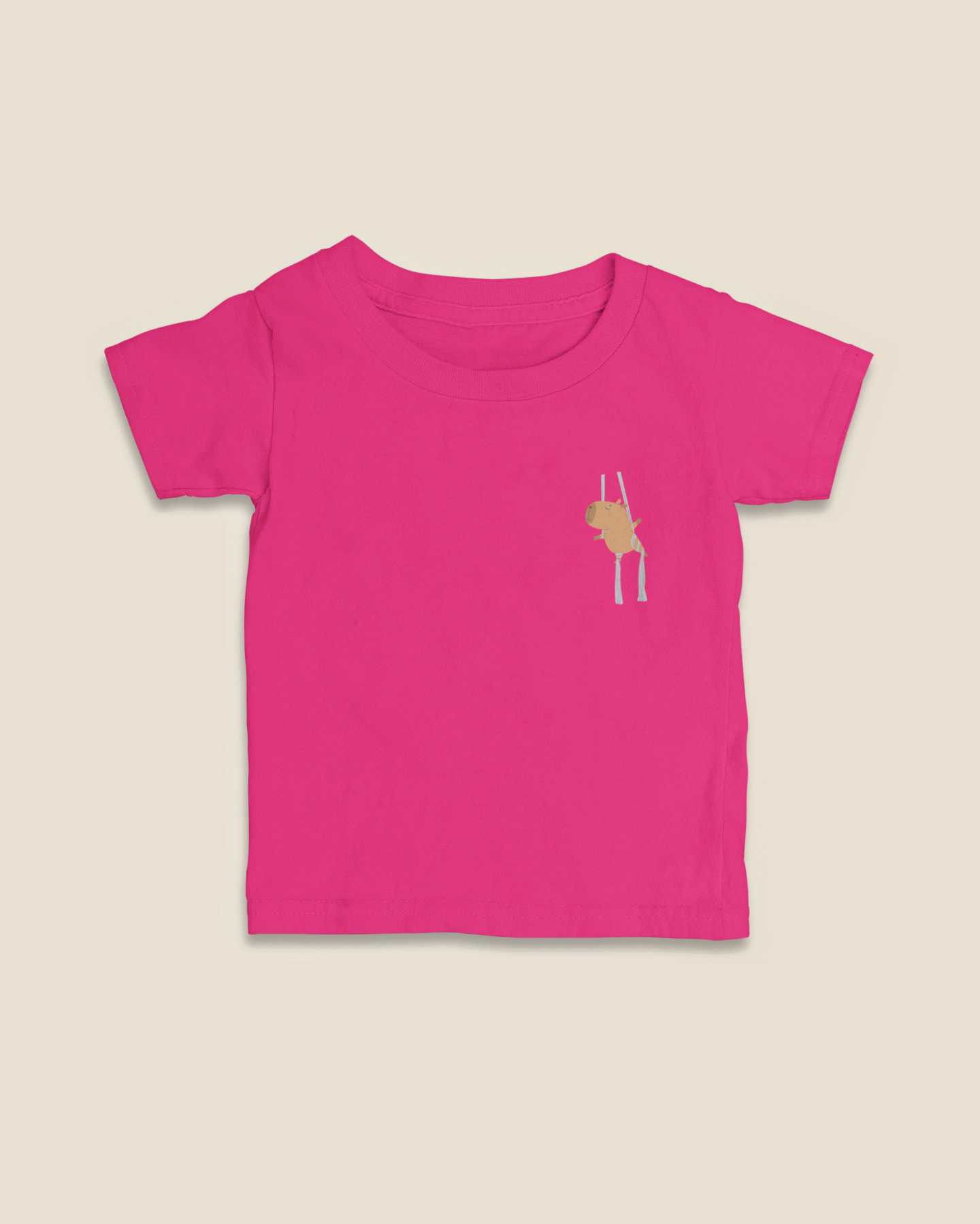 Camiseta Infantil 0 a 3 anos Capivara Tecido