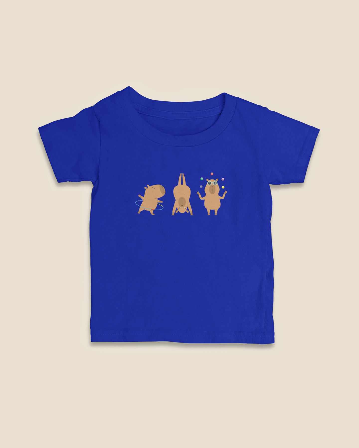 Camiseta Infantil 0 a 3 anos Capivaras Solo