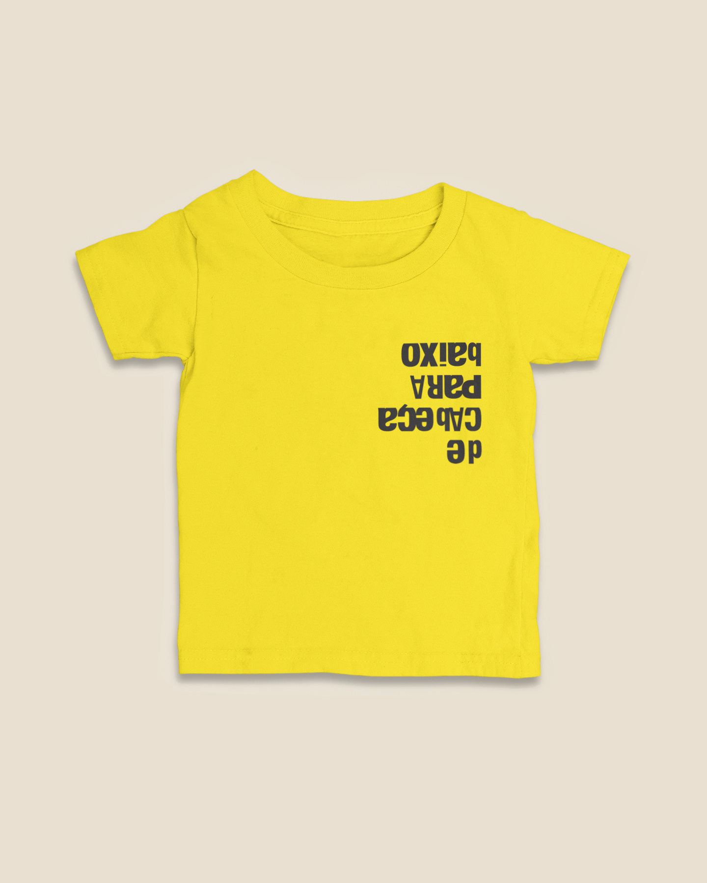 Camiseta Infantil 0 a 3 anos De Cabeça Para Baixo