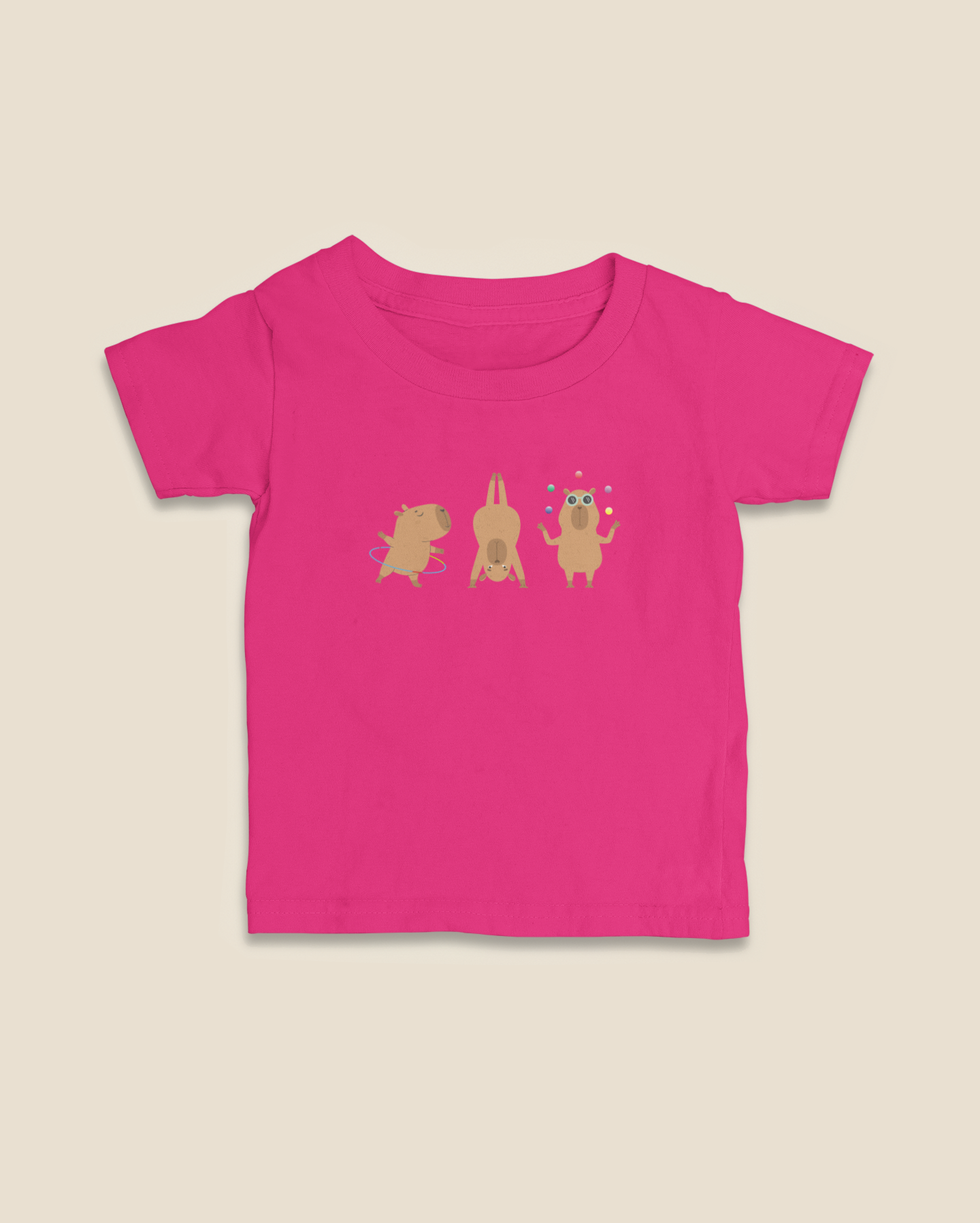 Camiseta Infantil 0 a 3 anos Capivaras Solo