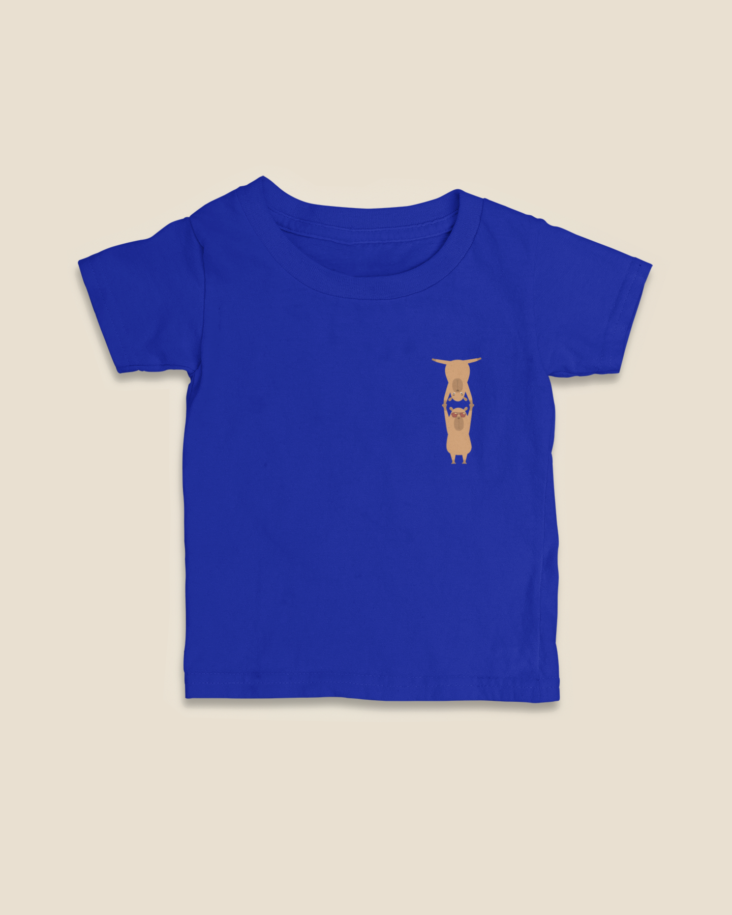 Camiseta Infantil 0 a 3 anos Capivaras Mão a Mão