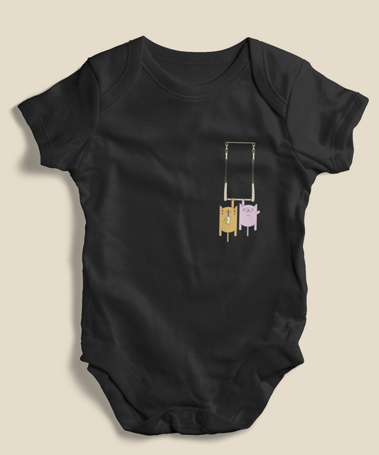 Body Bebê 0 a 1 ano Gatos Trapezistas