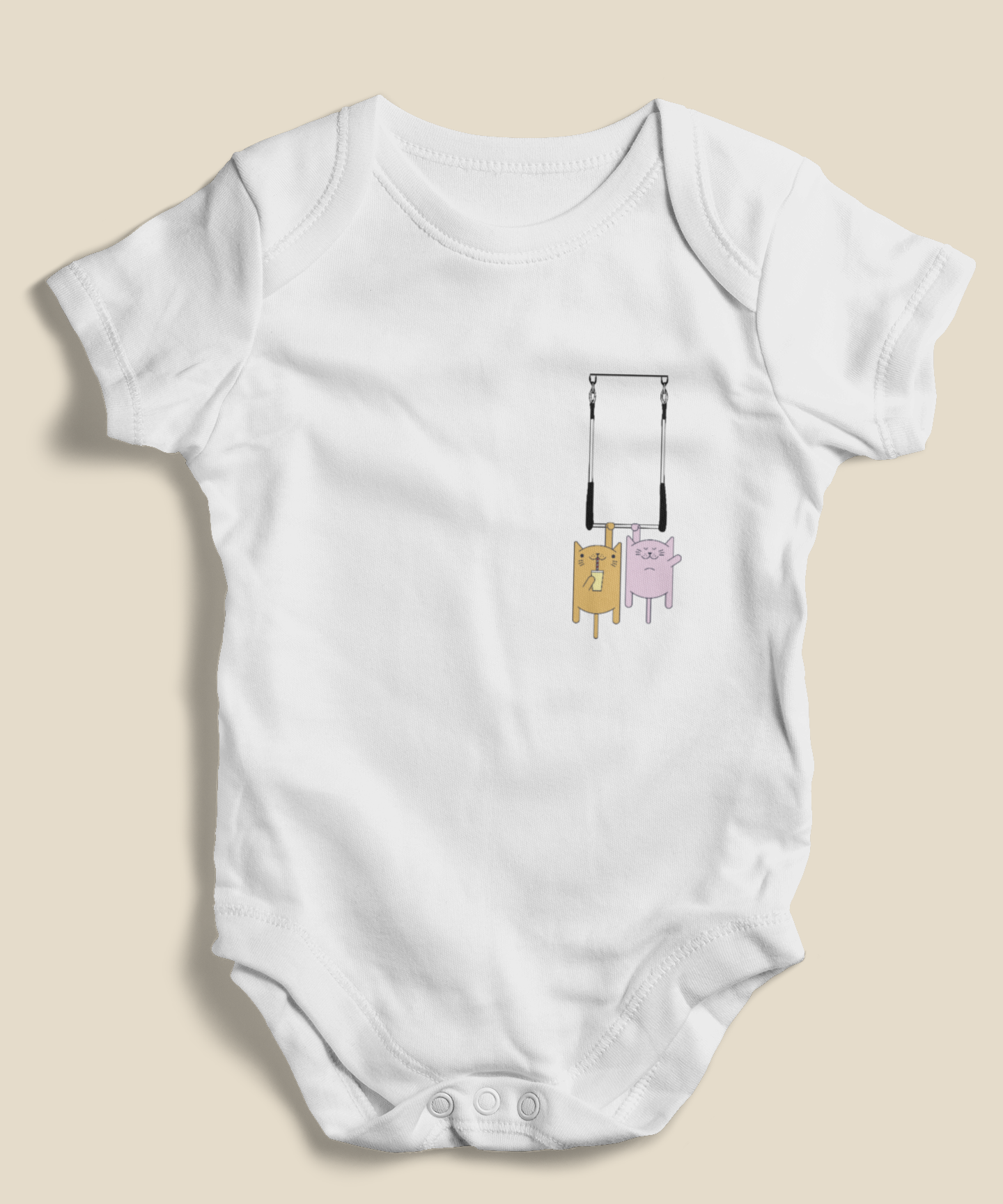 Body Bebê 0 a 1 ano Gatos Trapezistas