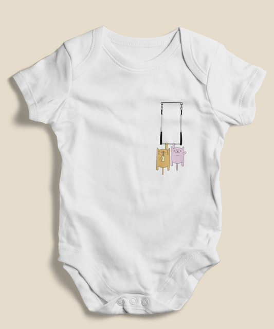 Body Bebê 0 a 1 ano Gatos Trapezistas