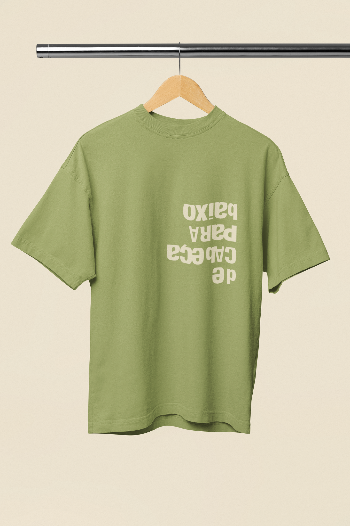 Camiseta Oversized De Cabeça Para Baixo