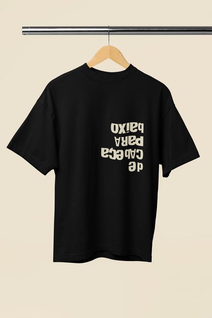 Camiseta Oversized De Cabeça Para Baixo