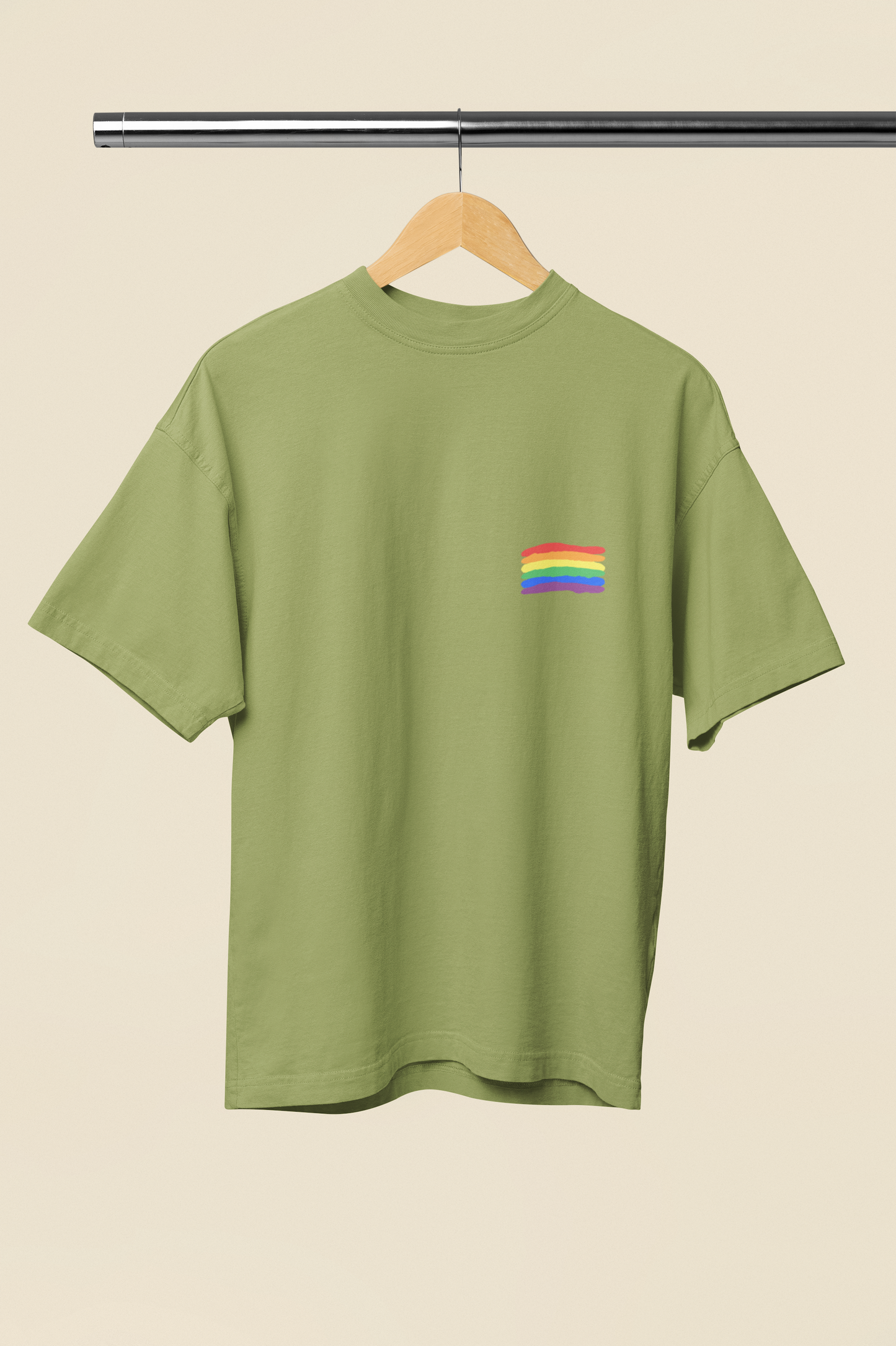 Camiseta Oversized Bandeira LGBT+