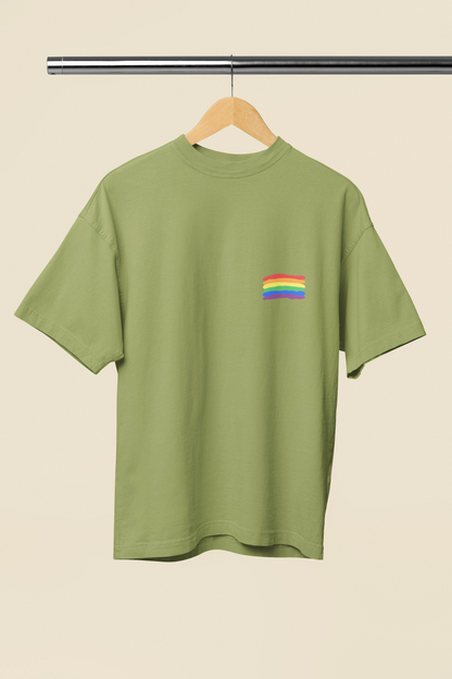 Camiseta Oversized Bandeira LGBT+