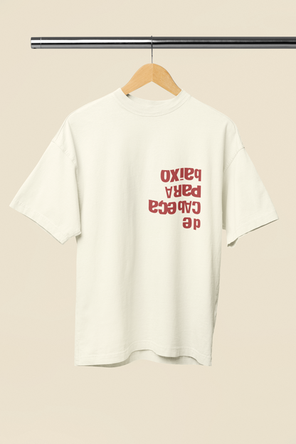 Camiseta Oversized De Cabeça Para Baixo